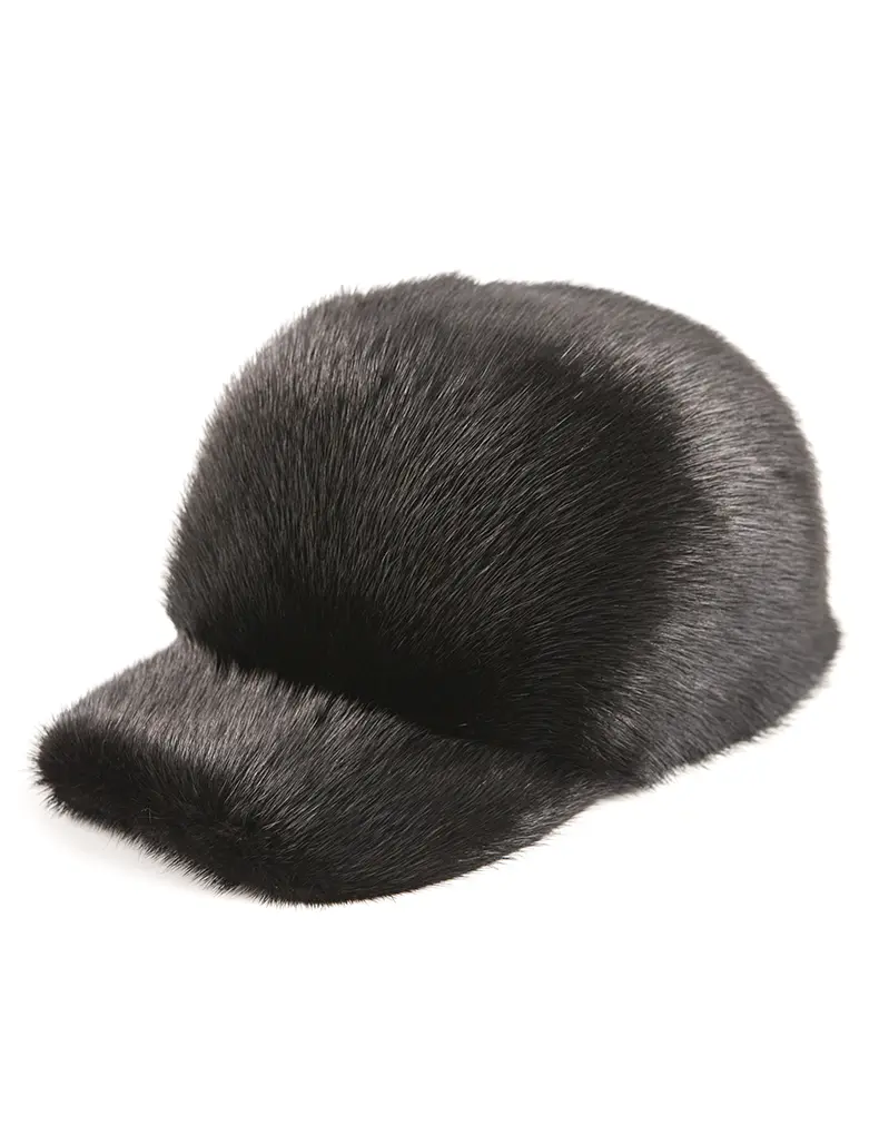 Full-Skin Mink Fur Baseball Cap Women's Winter Warm Plush Hat