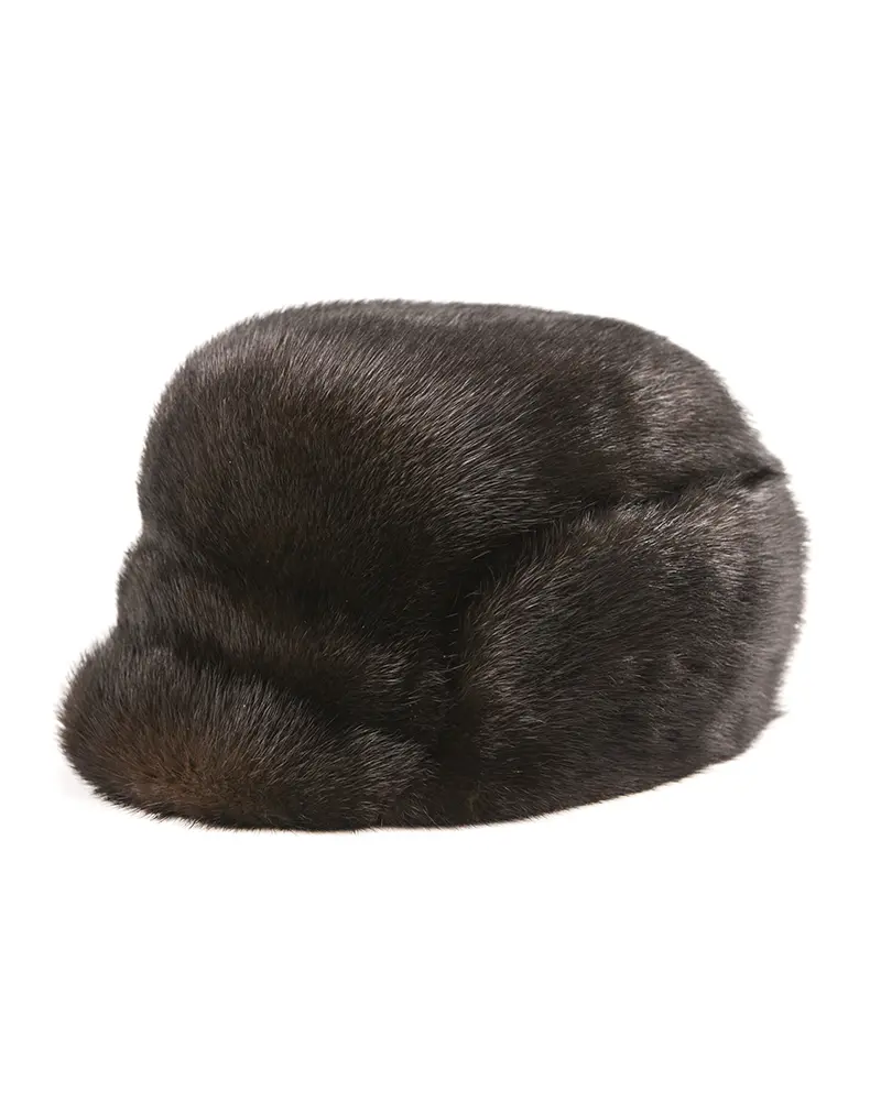 Whole Natural Mink Fur Trooper Hat Men Winter Warm Ear Flap Cap