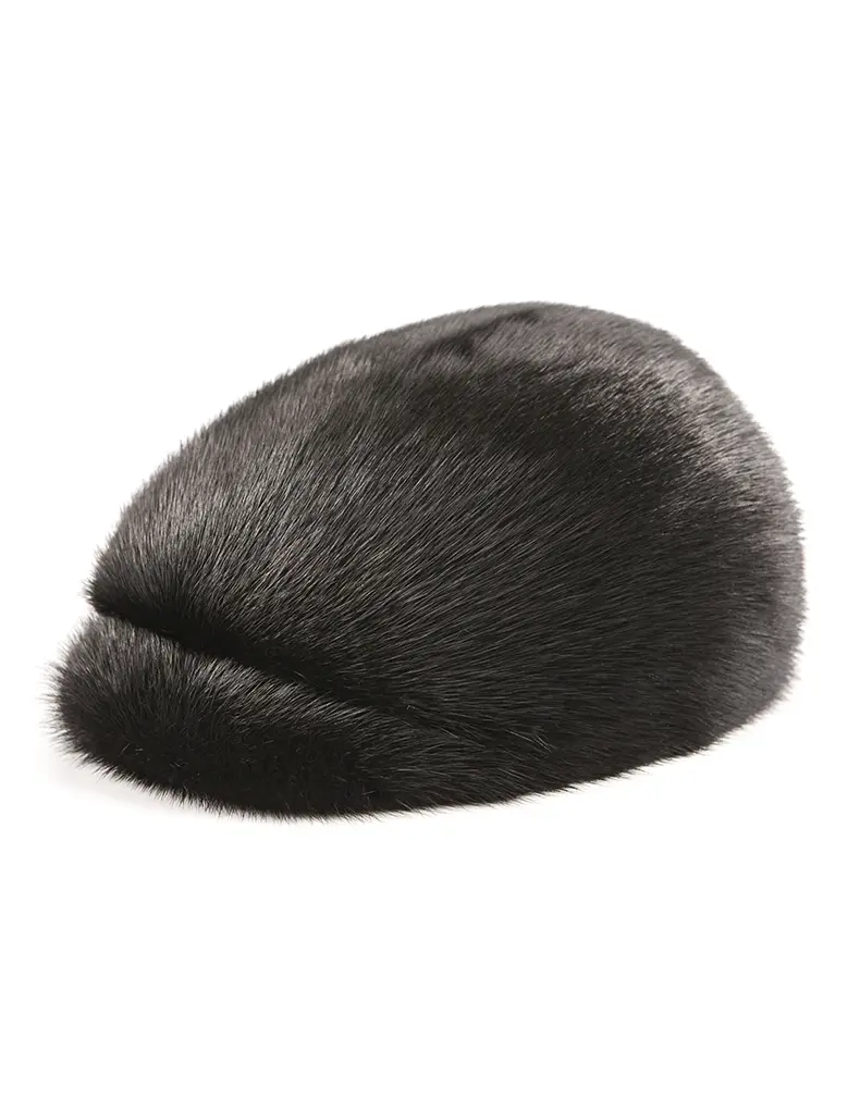 Whole Mink Fur Newsboy Beret Hat Men Luxury Winter Flat Cap